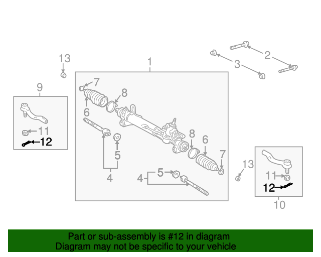 20042007 Toyota Highlander Outer Tie Rod Cotter Pin 9538103220