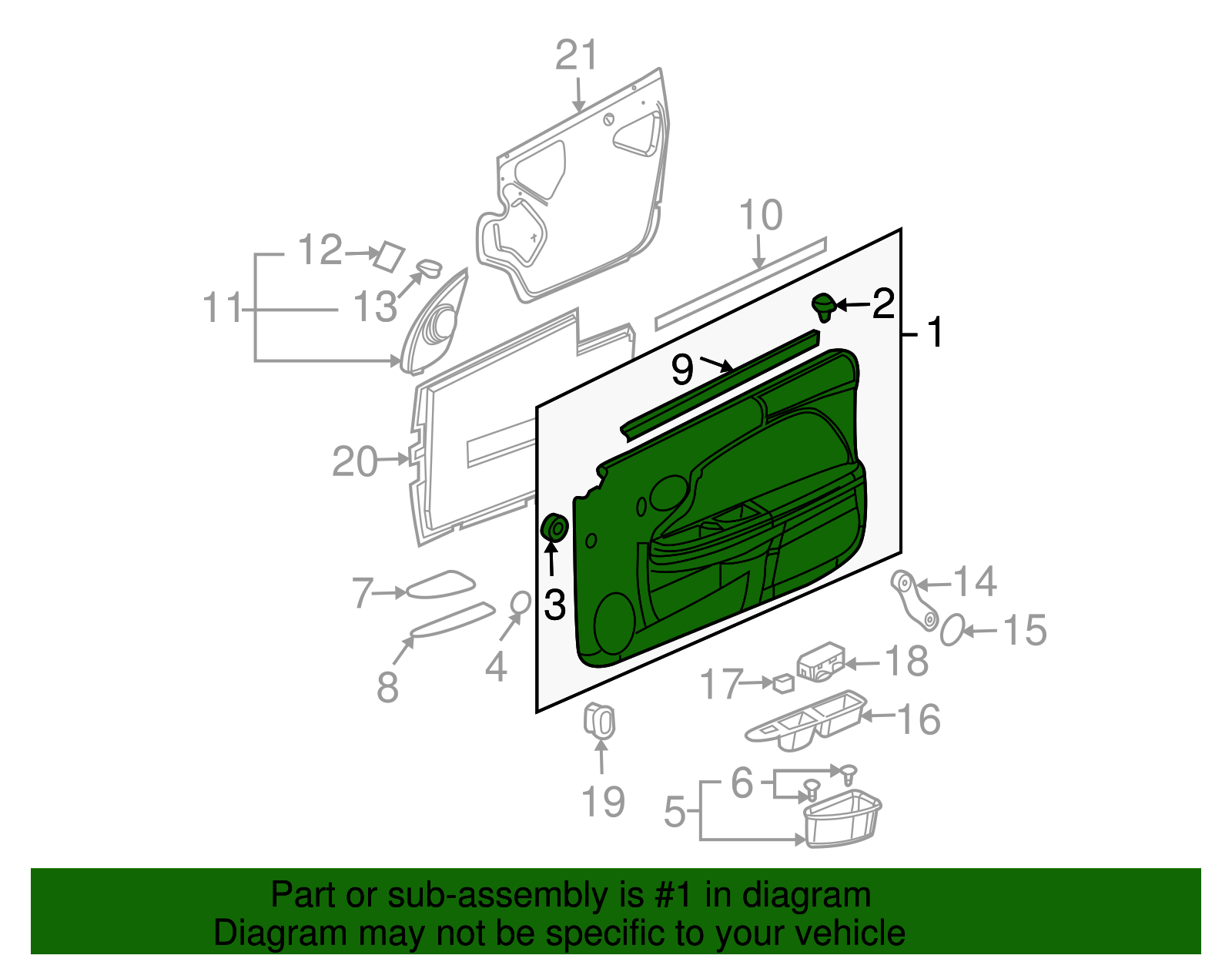 Trim Assembly, Front S/D                        *Neutral - GM (10368577)