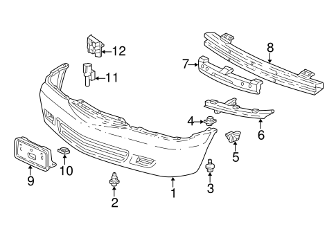 Bumper & Components - Front for 2002 Honda Odyssey OEM Parts Online