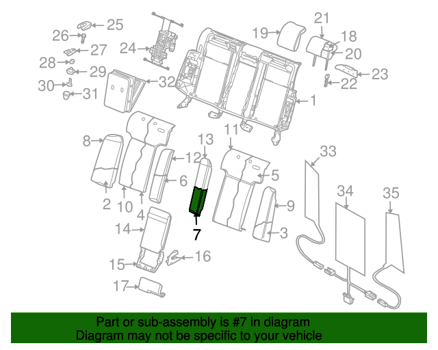 Seat Back Cover 3D5-885-815-AR-PUX