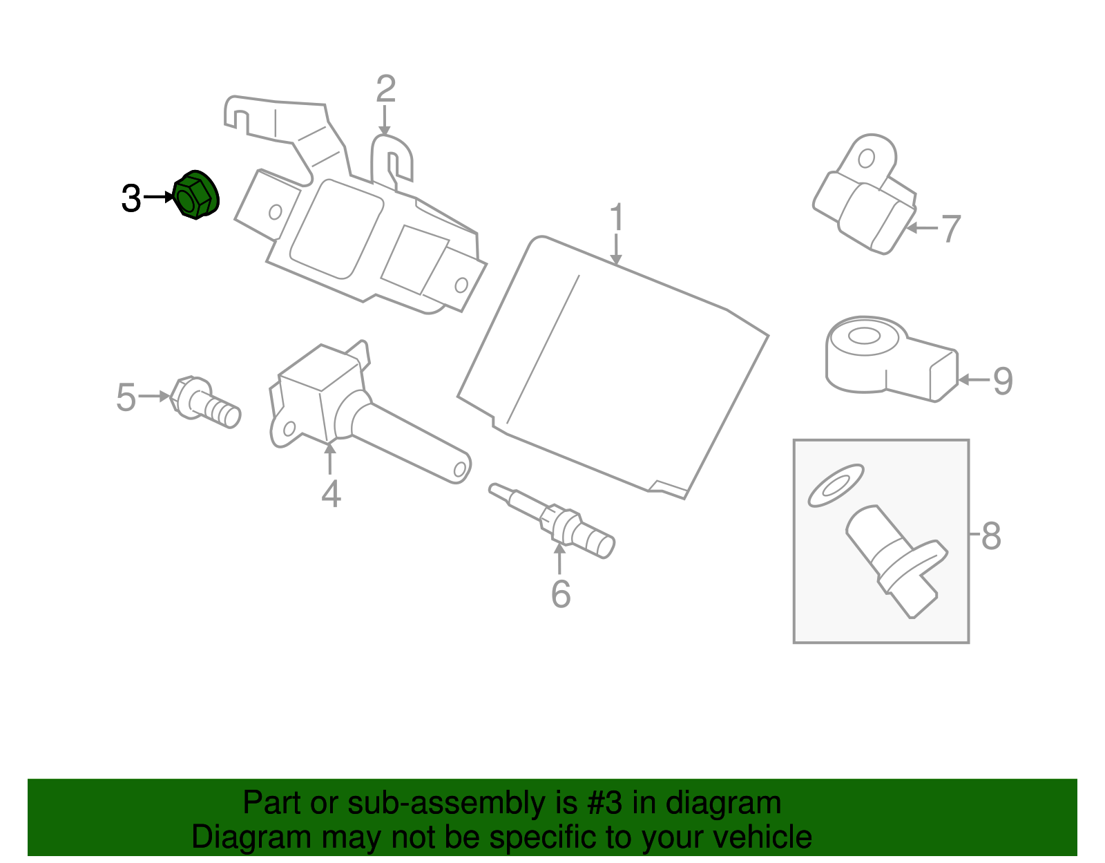 Bracket Nut - Scion (SU003-02879)