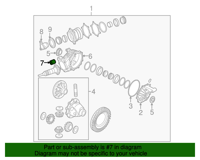 20052011 Cadillac STS Differential Carrier Support Bushing 89058605 GM