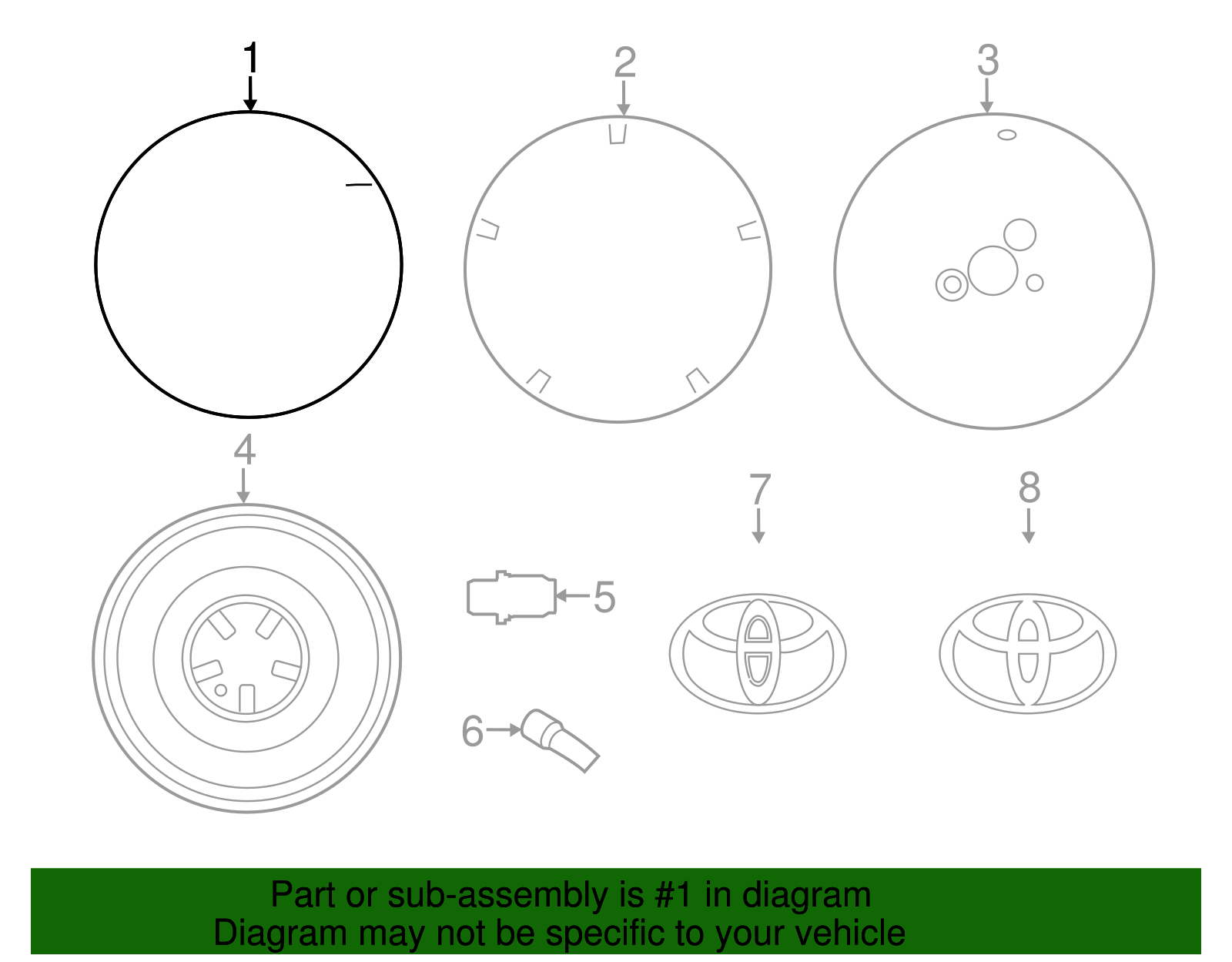 Wheel Alloy 17 - Toyota (42611-07061)
