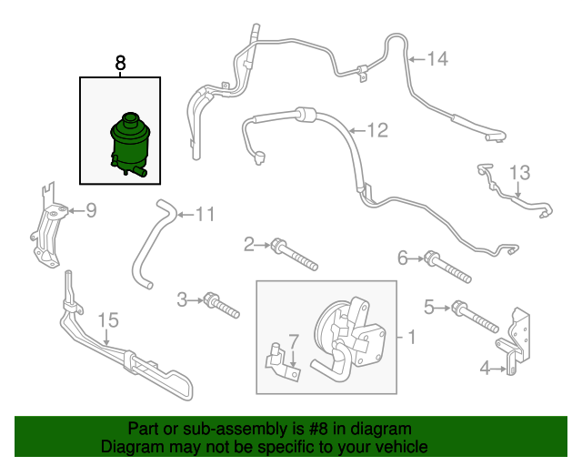 20102011 Kia Soul Power Steering Pump Reservoir 571502K000