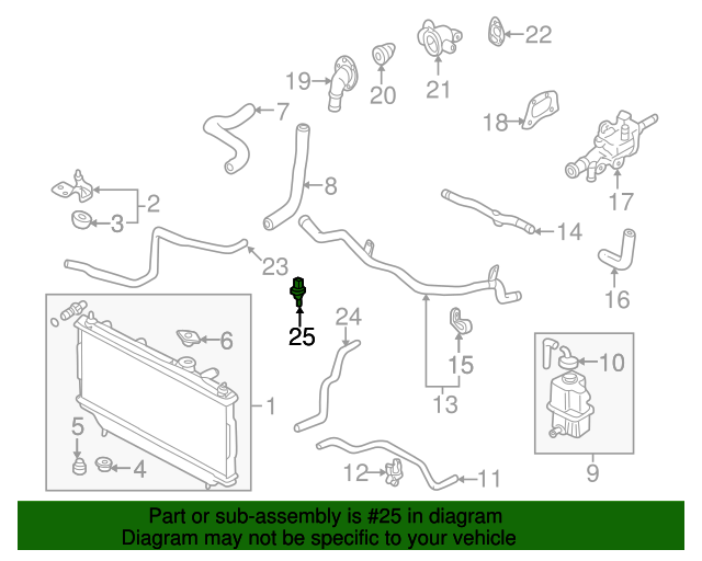 19942018 Mazda Coolant Temp Sensor B59318840A MazdaParts