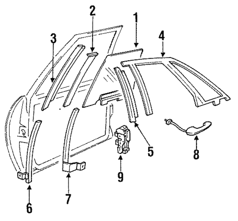 Driver Side Front Door Window - GM (25640131)