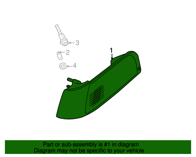 XW7Z15A201BB 19982004 Ford Crown Victoria Side Marker Lamp Fairway Ford Parts