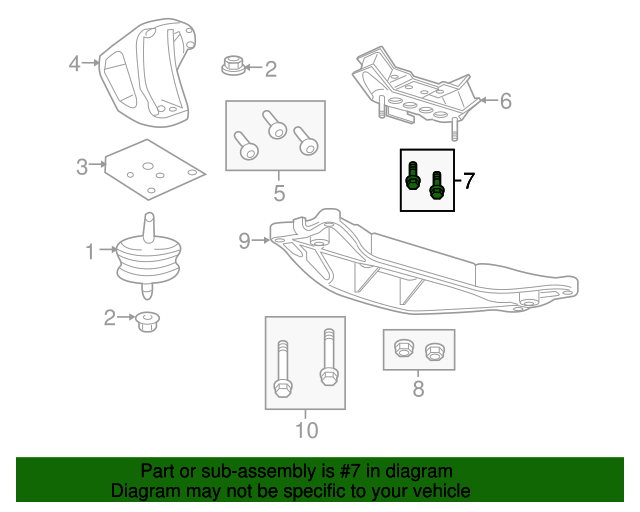 20112017 Chevrolet Transmission Mount Bolt 92139178 GM