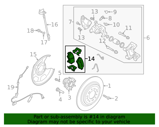 20192021 Hyundai Tucson Brake Pads Rear 58302D3A71 OEM Hyundai Parts