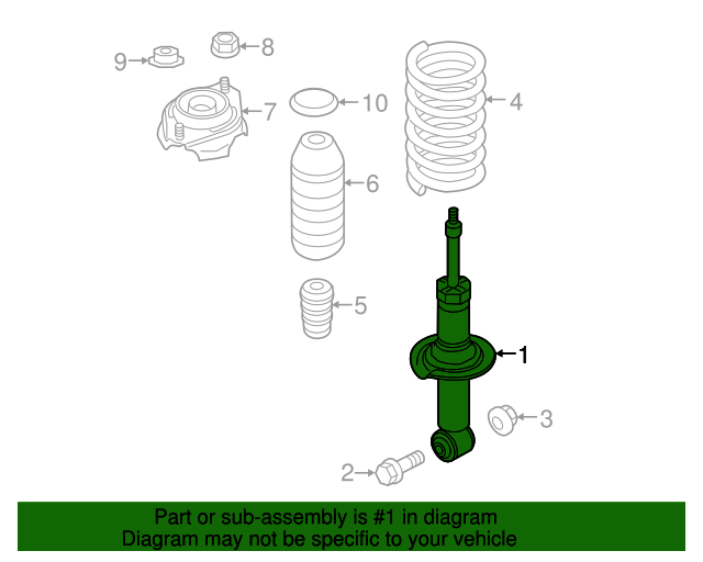 20212023 Subaru Crosstrek Strut 20365FL501 Subaru Parts Store