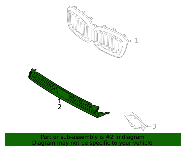 Genuine BMW 51119451145 Lower Grille FREE Shipping on Most Orders 499+ OEMG! getBMWparts