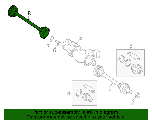 9074100100 Drive Shaft 20192023 MercedesBenz MercedesBenz USA Parts