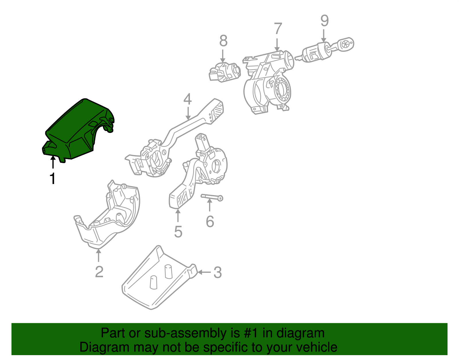 Upper Column Cover 7D1-953-515-A-01C