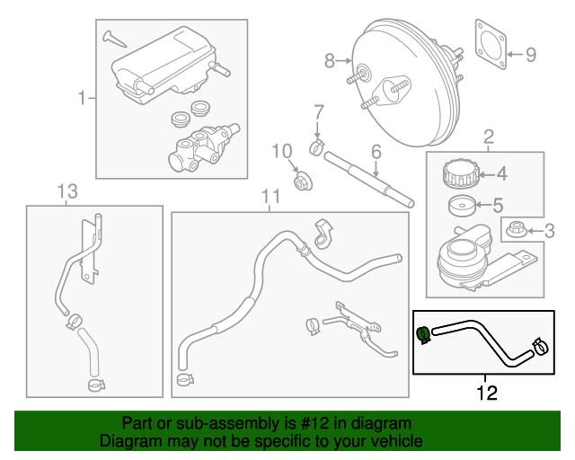 DF7143630B Vacuum Hose 20112014 Mazda 2 Werner Mazda Parts
