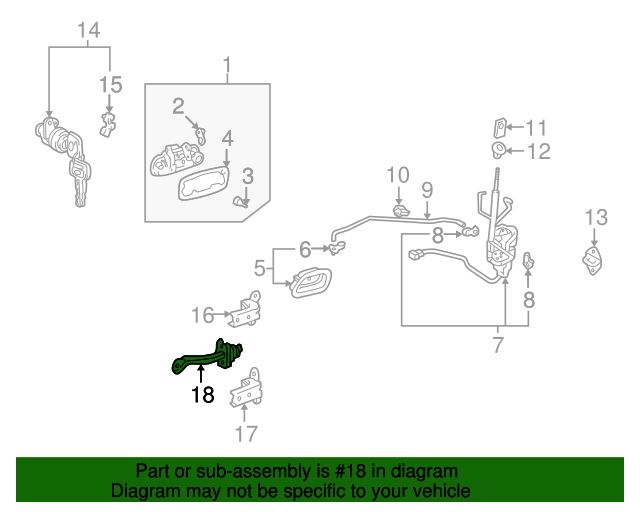 Toyota 68610-02030 Door Check Assembly
