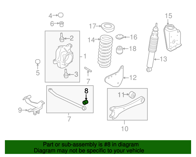 Track Bar Bushing Ford (AC3Z3A116A)