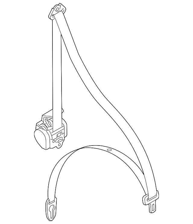 20082017 Audi Seat Belt Assembly 8T1857706HV04 Audi OEM Parts