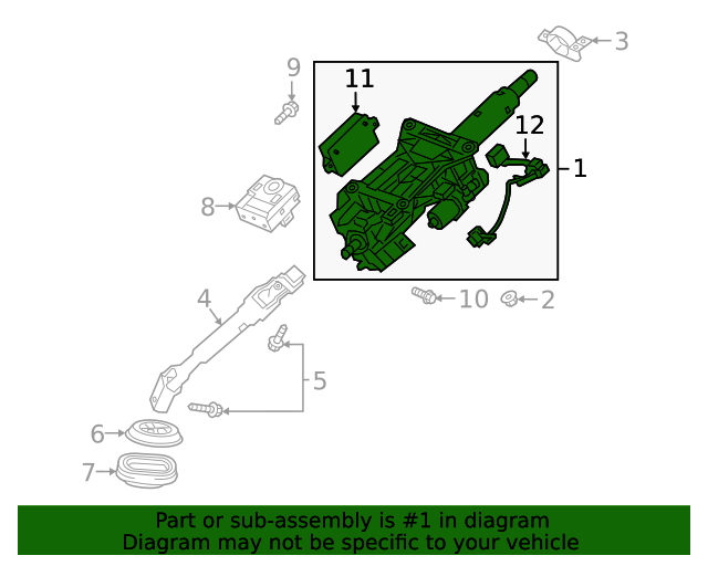 20212023 Cadillac XT6 Steering Column 84900872 GM