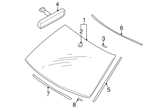 Windshield Button - Mitsubishi (MR306799) | Mitsubishi A