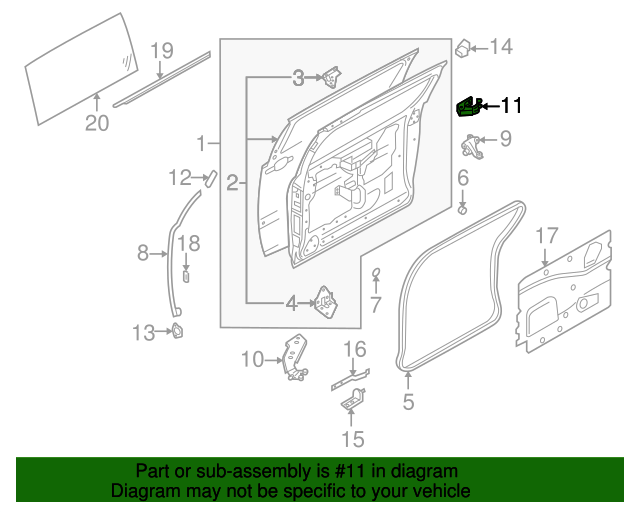 Genuine Nissan Roller Assembly 82410-ZM10A