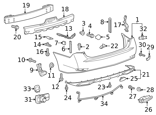 thumbnail image 2 of LH Front Bumper Cover Support Guide Bracket For 2007-2012 Lexus ES350 – Black Plastic – Direct Fit 2 of 2