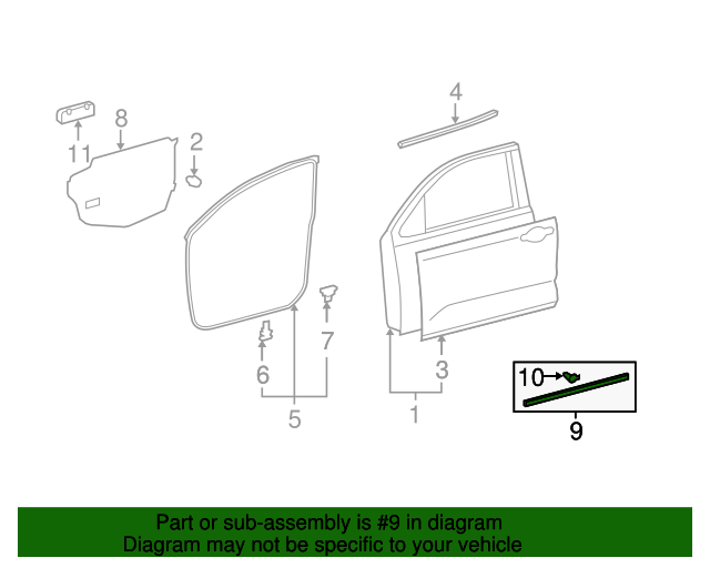 678550C020 Door Seal 20072017 Toyota Tundra Boch Toyota South