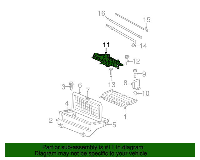 68042097AC Jack Assembly 20062011 Mopar Mopar Parts Canada