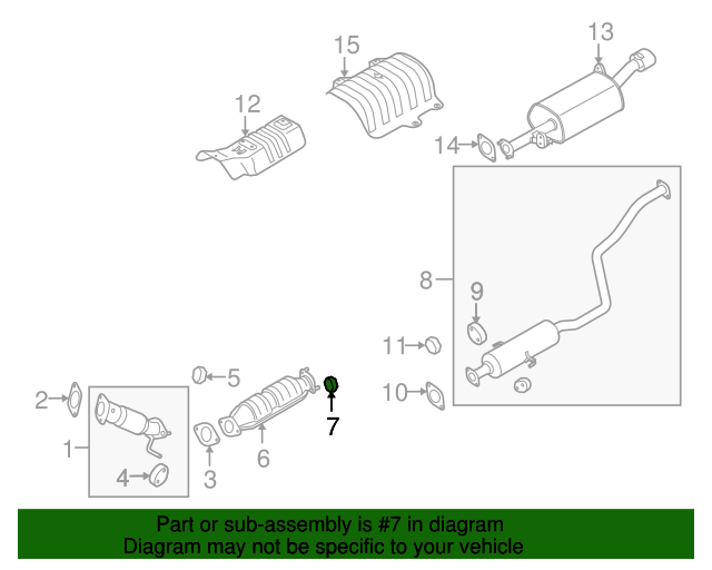 28679-21000 - Muffler & Pipe Nut 2004-2013 Kia | Kia.Parts Store