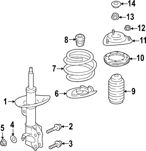 2 Front Complete Strut Assemblies For 2015-2017 Subaru Legacy – Unity Automotive