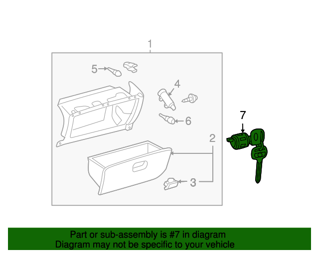 Toyota Genuine 55501-07010-B2 Glove Box Door Assembly