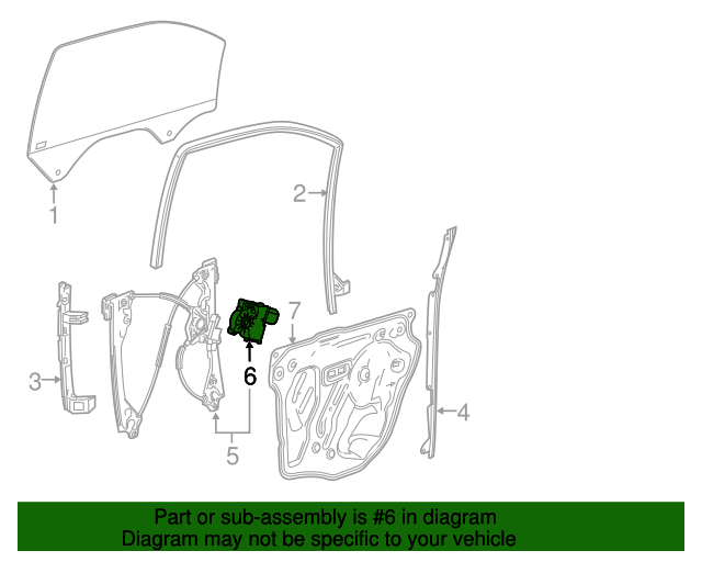 2015 GM Power Window Motor 23494807