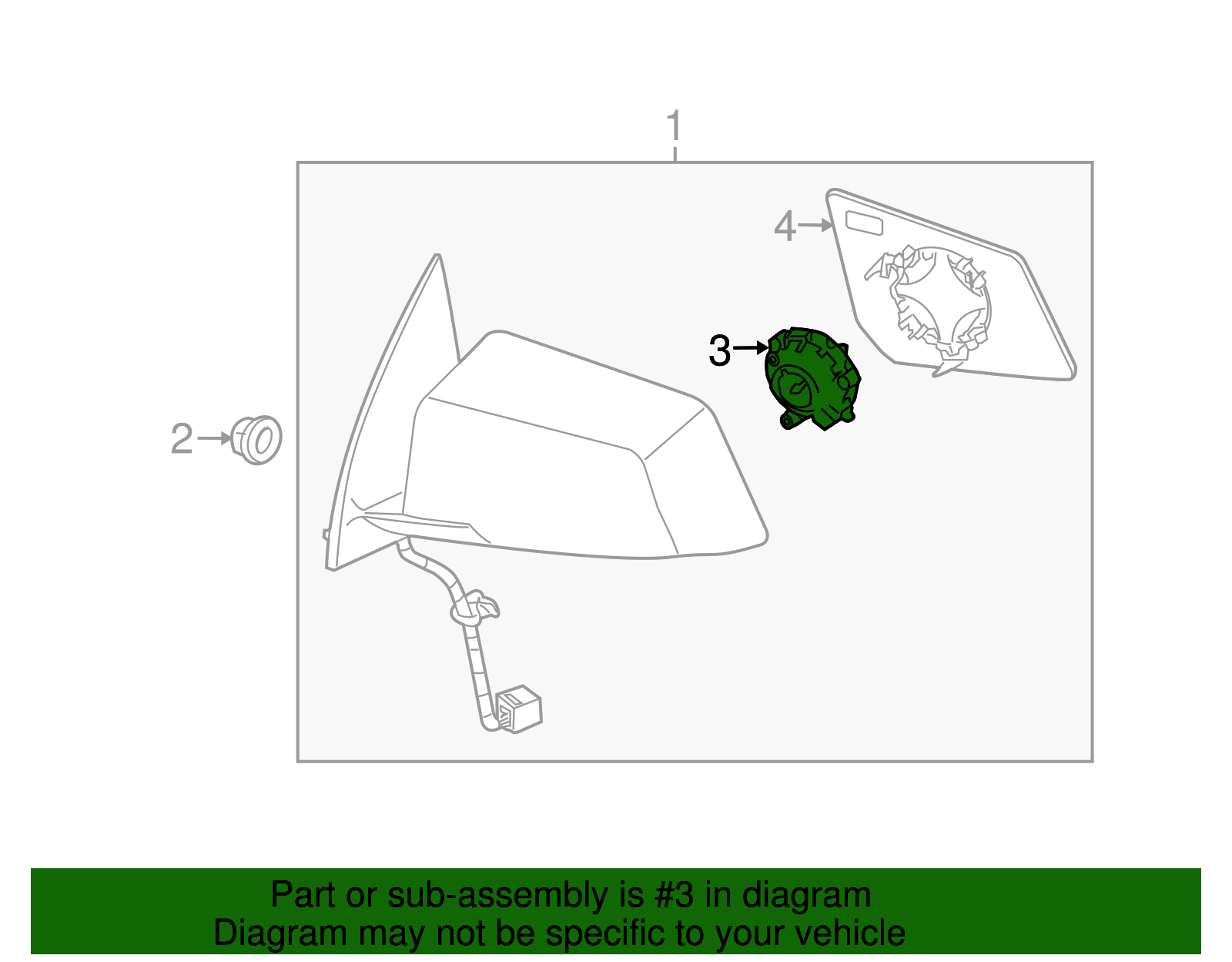 Door Mirror Drive Motor - GM (15951931)