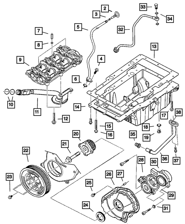 5179633AA OEM NEW Mopar 2008 2012 Jeep Liberty 4 Door 4 Cyl 2.8L