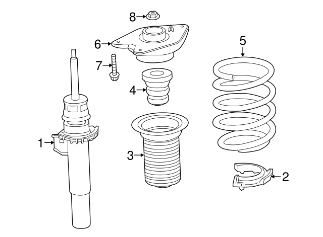 33326760368 - 2011-2024 BMW Top Nut (33-32-6-760-368) | BMW of 