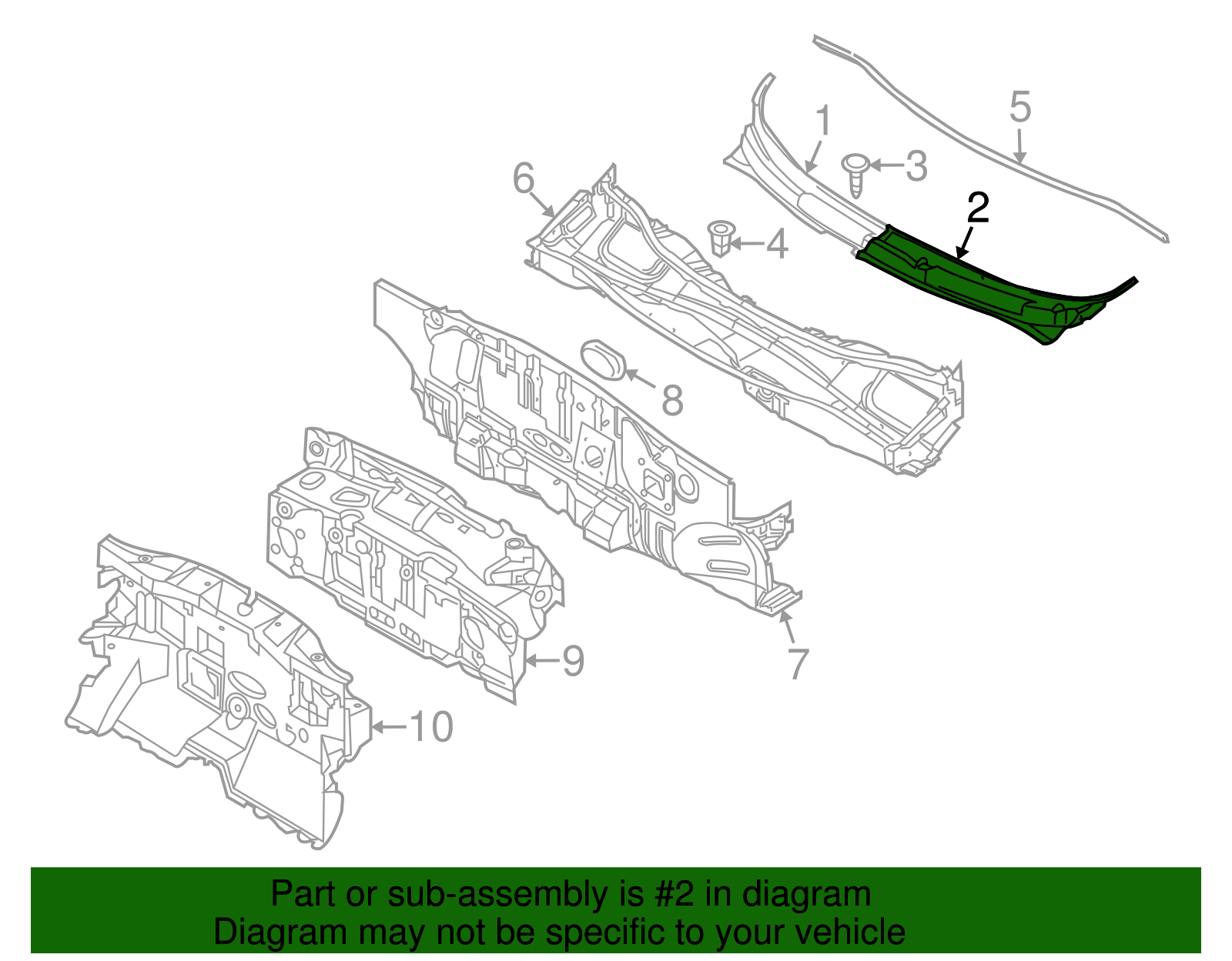 Air Inlet Grille Panel - GM (96476580)