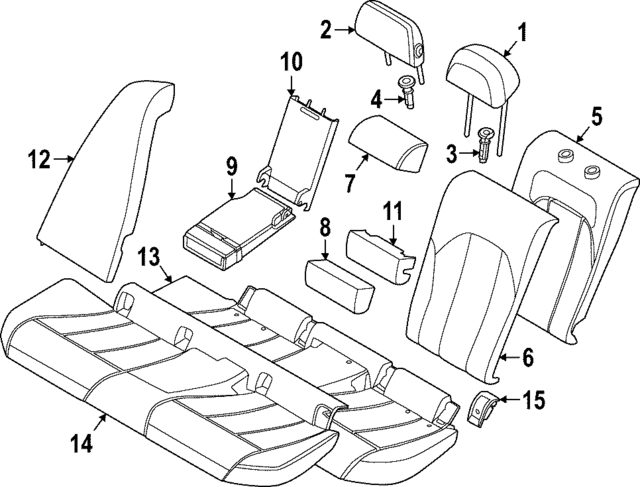 2022-2024 BMW i4 Seat Back Cover 52-20-5-A0D-8B6 | OEM Parts Online