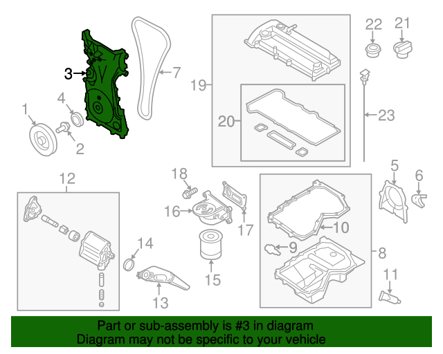 20092015 Mazda MX5 Miata Engine Timing Cover LFE210500B