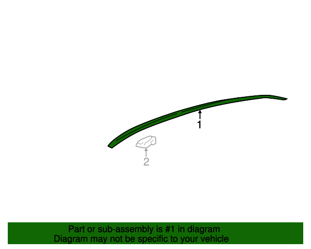 20122014 Toyota Yaris Roof Drip Molding (Left) 7555252180 OEM Parts