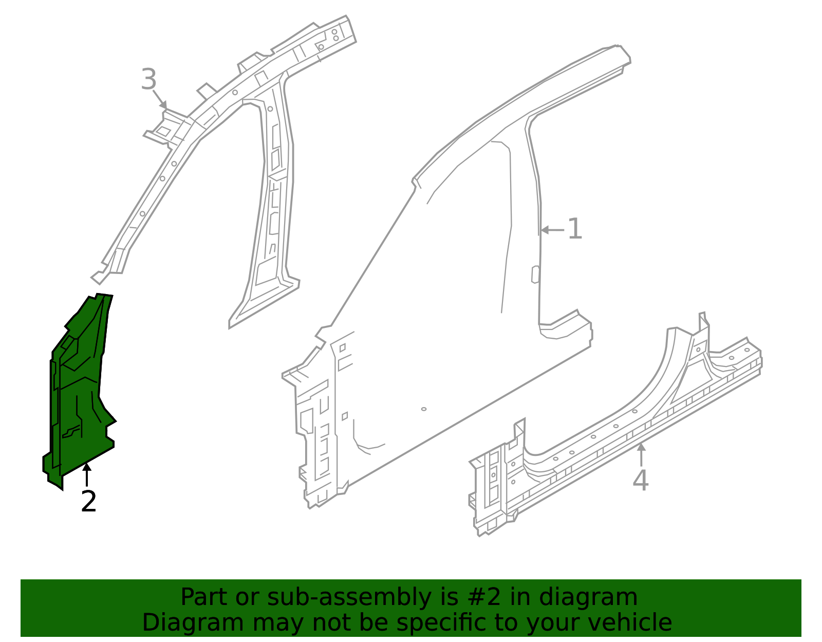 71202-T6000 - 2021-2024 Genesis GV80 - Inner Hinge Pillar | Conicelli ...