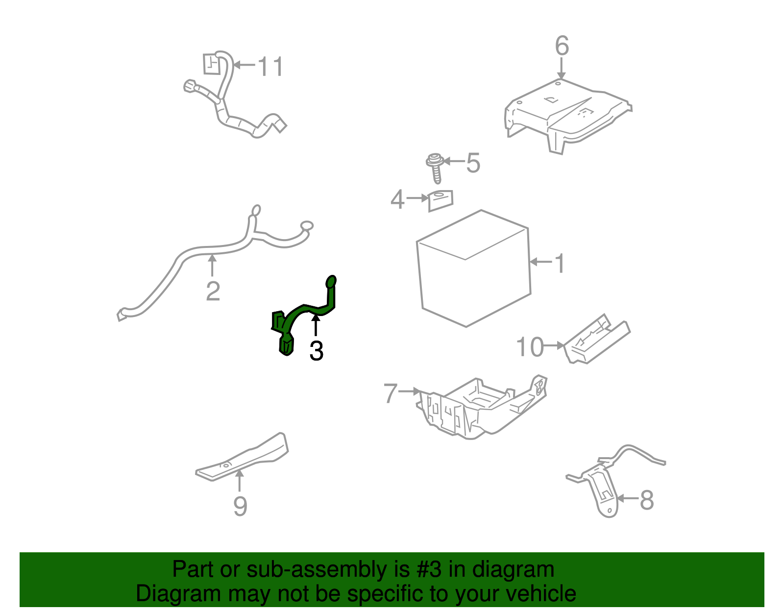 Negative Battery Cable - GM (88987120)