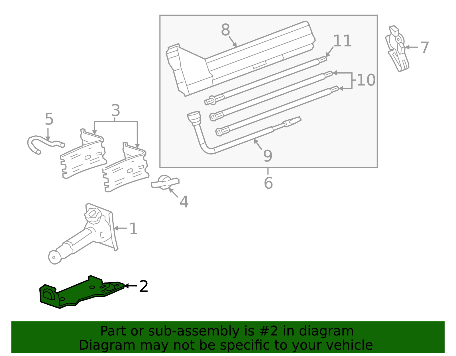 Jack Stowage Bracket - GM (84432937)