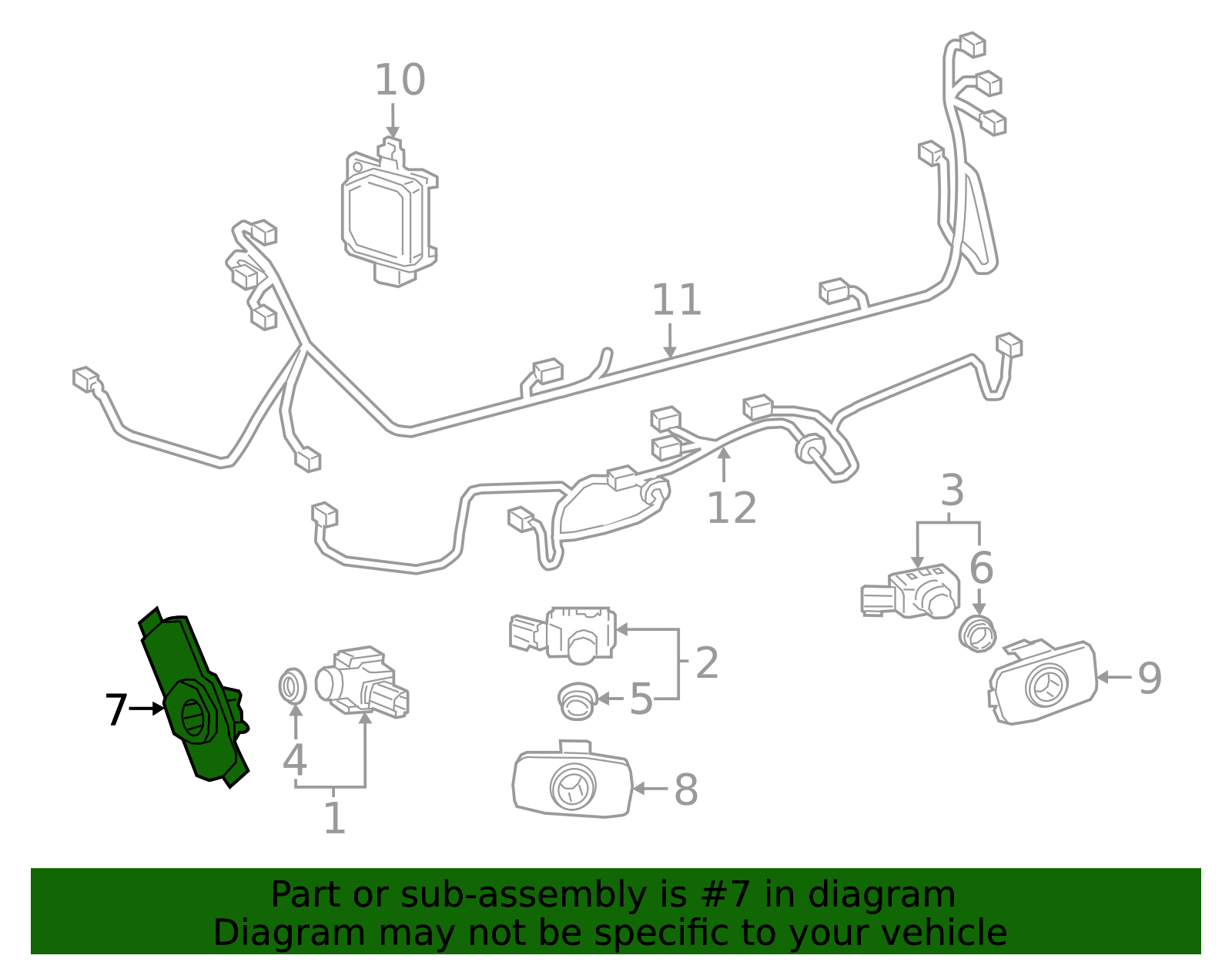 Park Sensor Retainer - Toyota (89348-47090-B1)