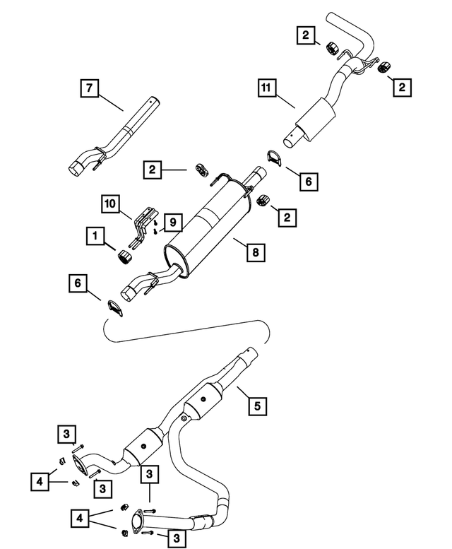20142018 Ram 3500 Exhaust Resonator And Tailpipe 68188677AD QuirkParts