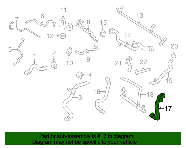 New Genuine Volvo S60 S80 XC90 XC70 V60 V70 Engine Coolant Pump Return