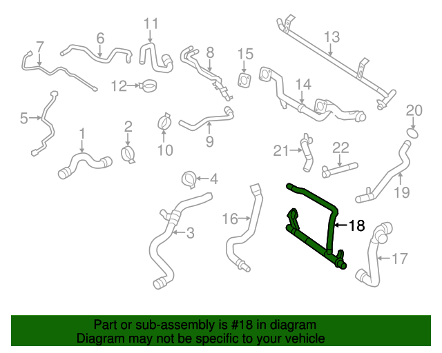 30774514 Engine Coolant Hose 20072016 Volvo Volvo OEM Parts Direct
