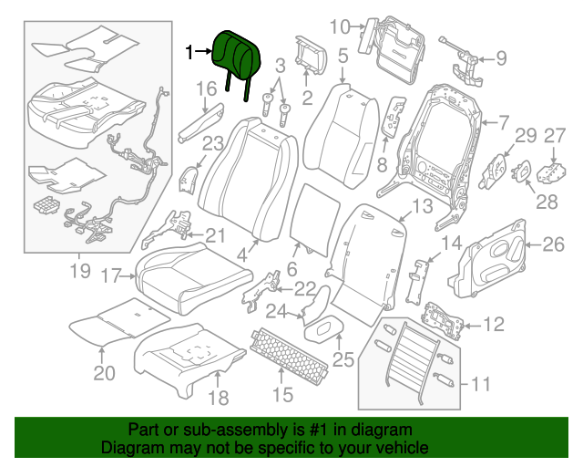 20132017 Land Rover Range Rover Headrest LR045976 OEM Parts Online