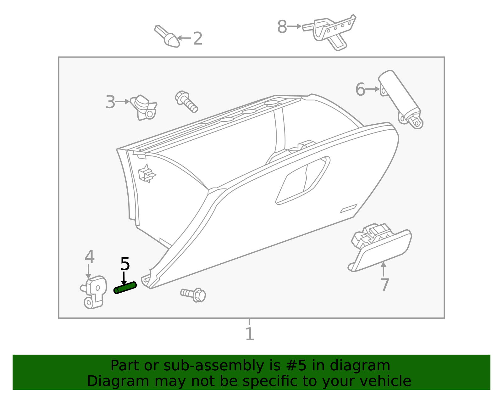 Instrument Panel Compartment Retainer - GM (95055220)