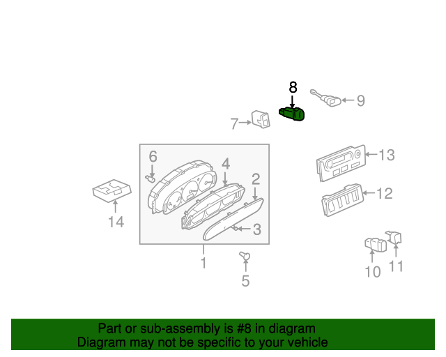 Genuine Hyundai 93410-39001 Lighting and Turn Signal Switch Assembly