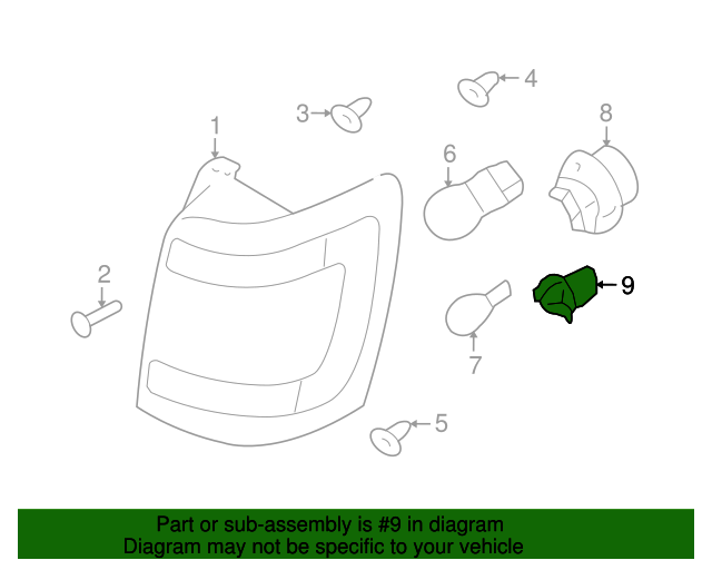 19982021 Ford Marker Lamp Bulb Socket AL8Z13411B Ford Parts Direct