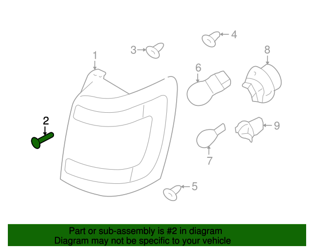20082019 Ford Tail Lamp Assembly Screw W707433S900 QuirkParts